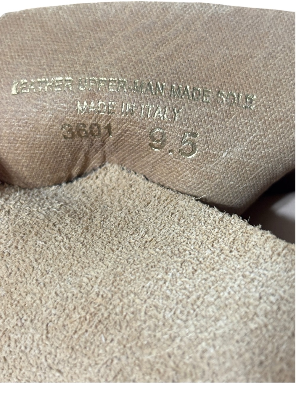 Avellini Italy Tan Suede Slingback Flat Sandals Leather Buckle Size 9.5 - Picture 8 of 12